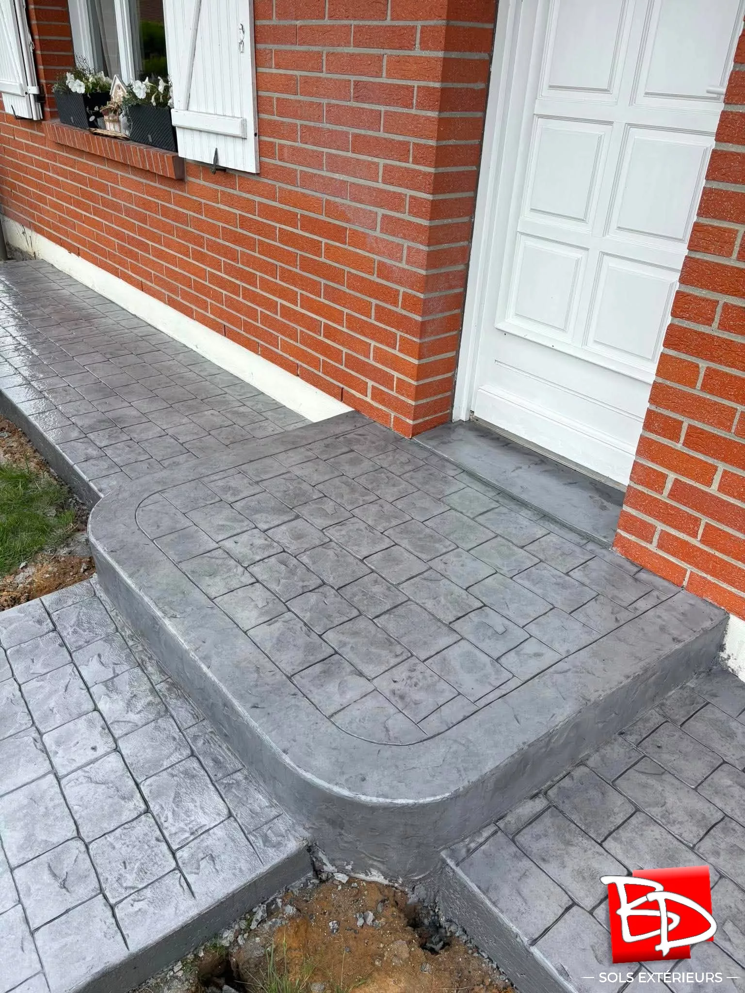 Perron en pavés